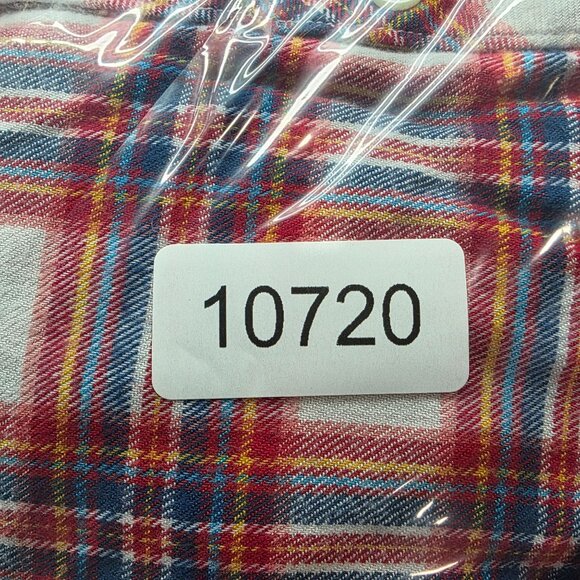 Womens Gap Red Multicolor Plaid Shirt Button Up Long Sleeve Rayon Blend XL Tall - Picture 7 of 7